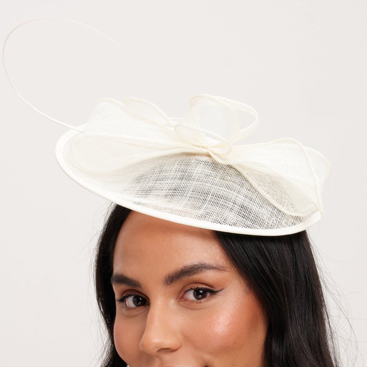 Jon Richard Ivory Woven Bow Fascinator