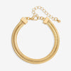 Jon Richard Gold Plated Double Row Snake Chain Bracelet