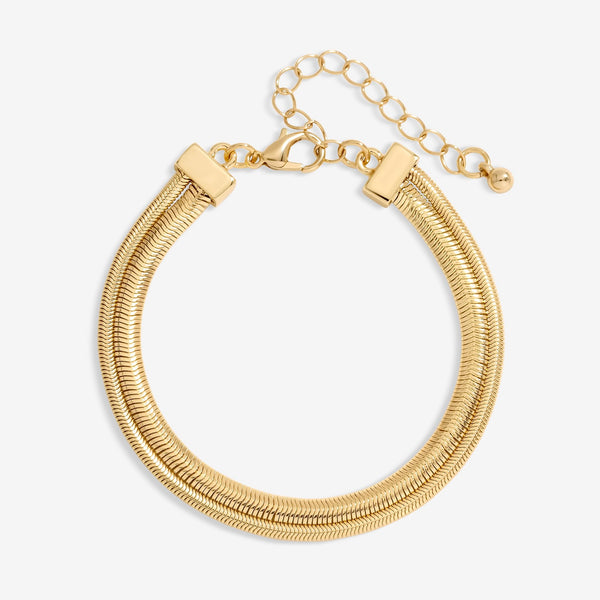 Jon Richard Gold Plated Double Row Snake Chain Bracelet