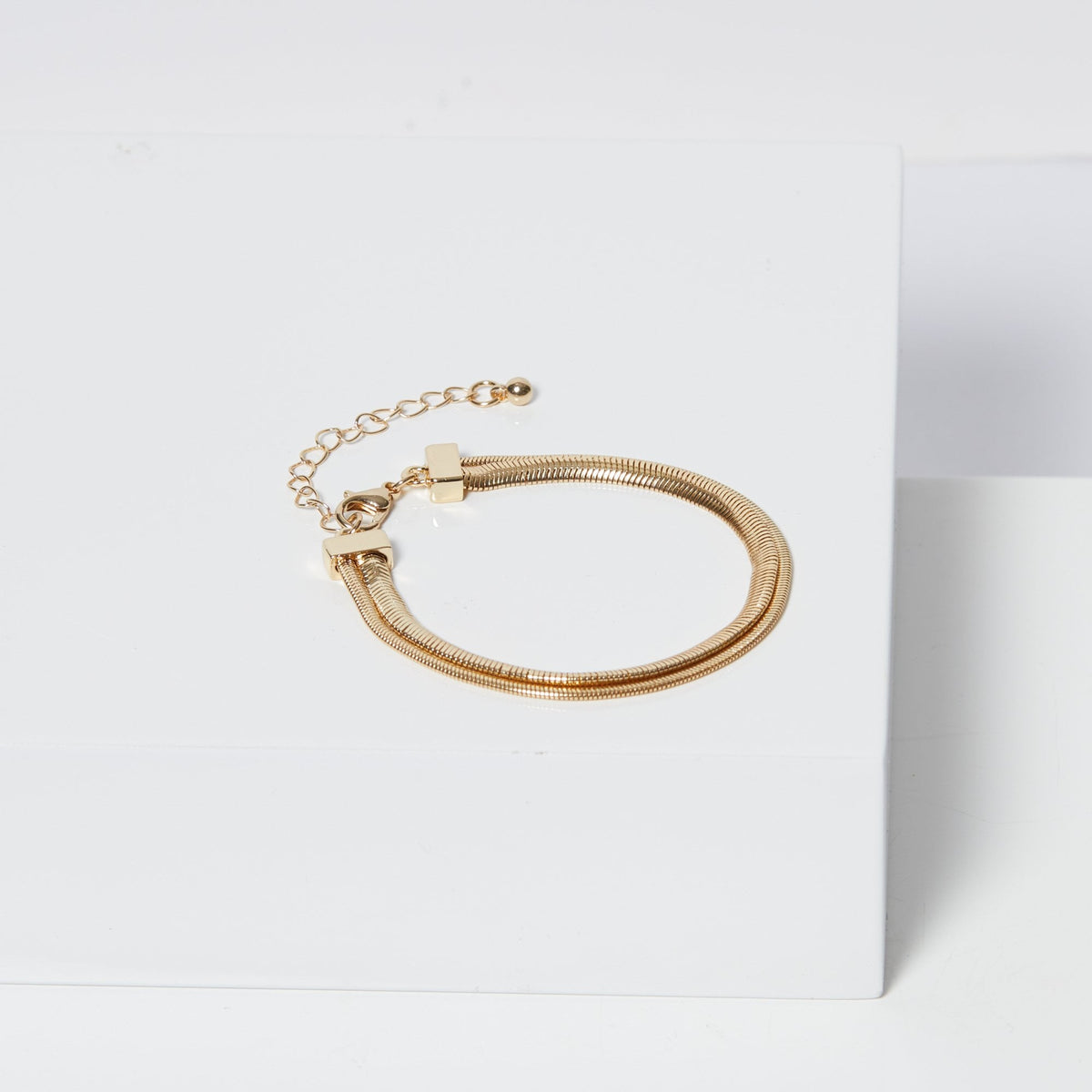Jon Richard Gold Plated Double Row Snake Chain Bracelet