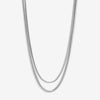 Jon Richard Silver Plated Double Row Snake Chain Necklace