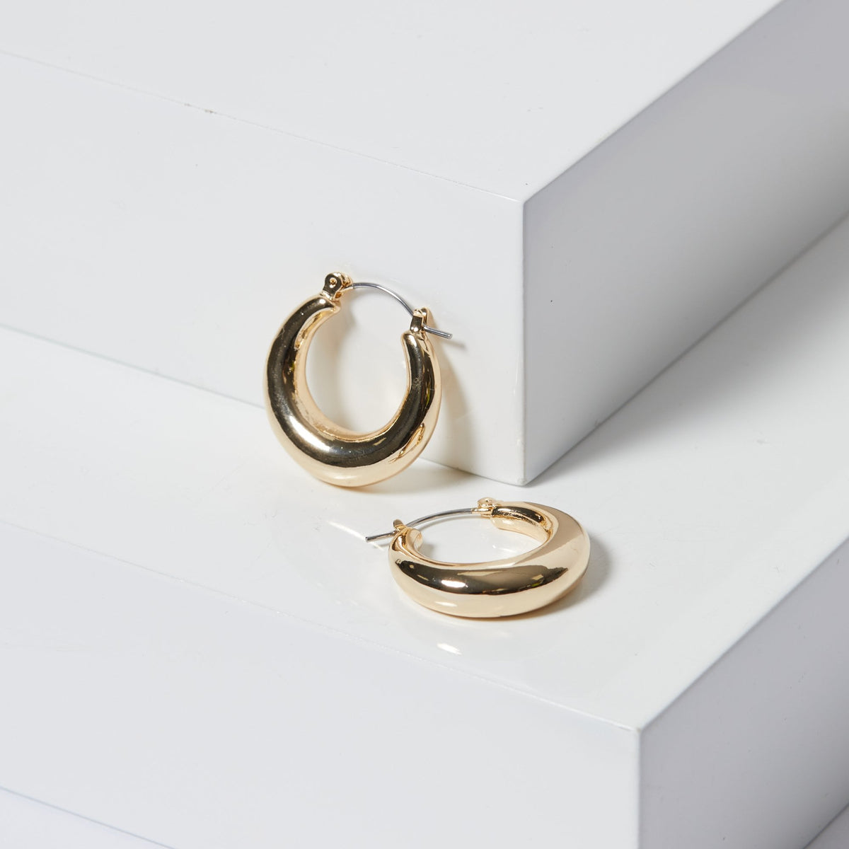 Jon Richard Gold Plated Graduated Hoop Earrings
