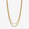 Jon Richard Gold Plated Double Row Snake Chain Necklace