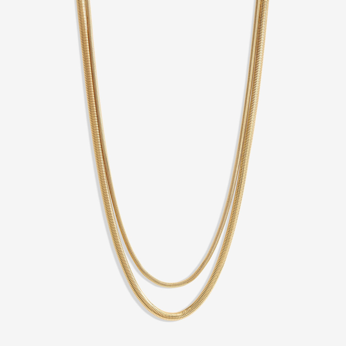 Jon Richard Gold Plated Double Row Snake Chain Necklace