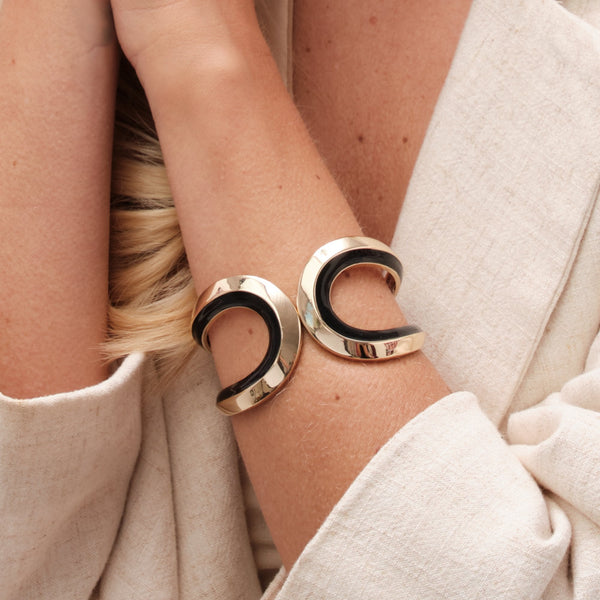 Jon Richard Gold Plated And Enamel Cuff