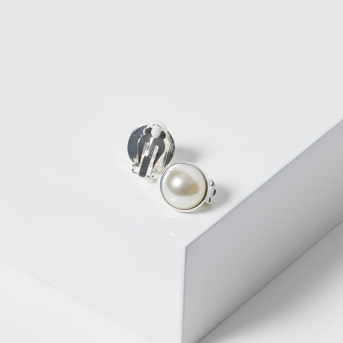 Jon Richard Pearl Dome Clip Earrings