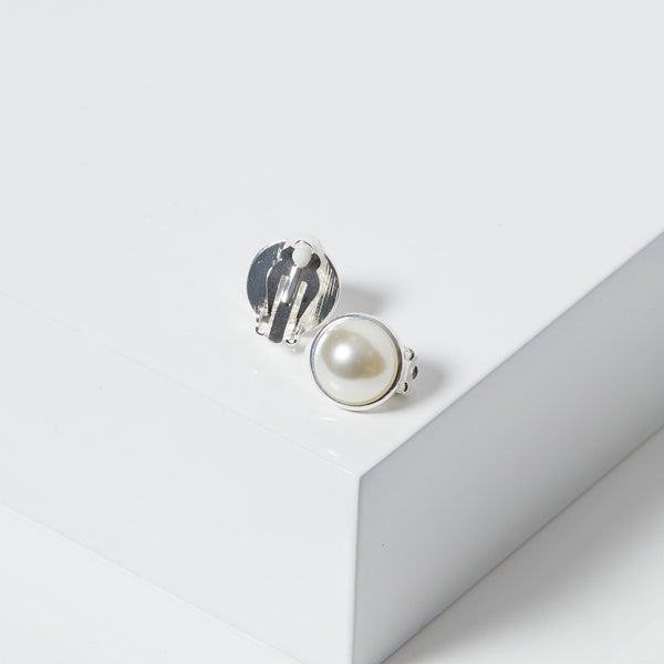 Jon Richard Pearl Dome Clip Earrings