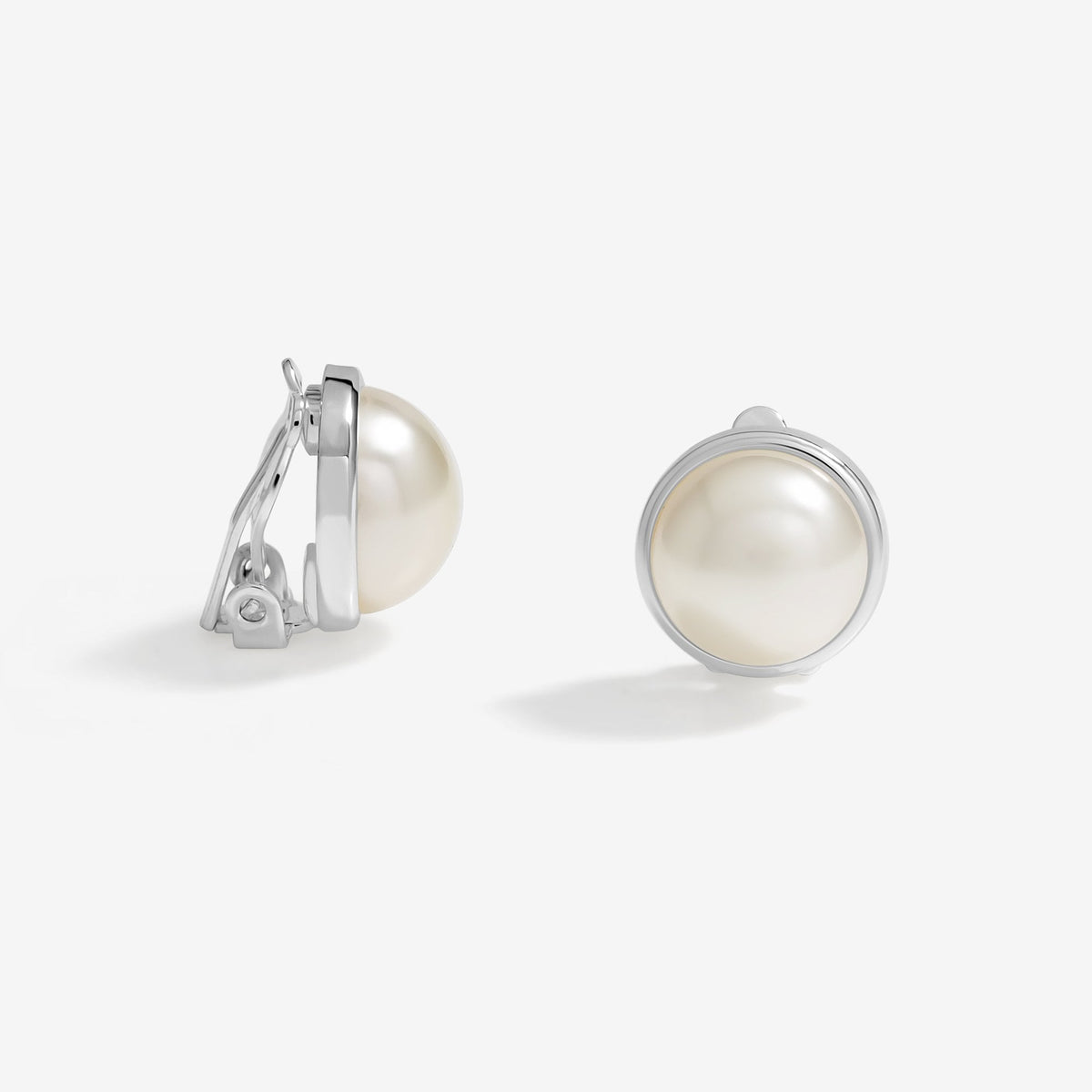 Jon Richard Pearl Dome Clip Earrings