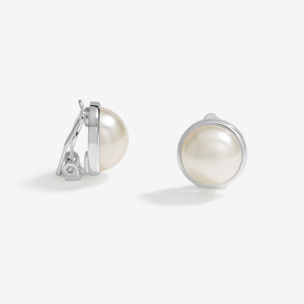 Jon Richard Pearl Dome Clip Earrings