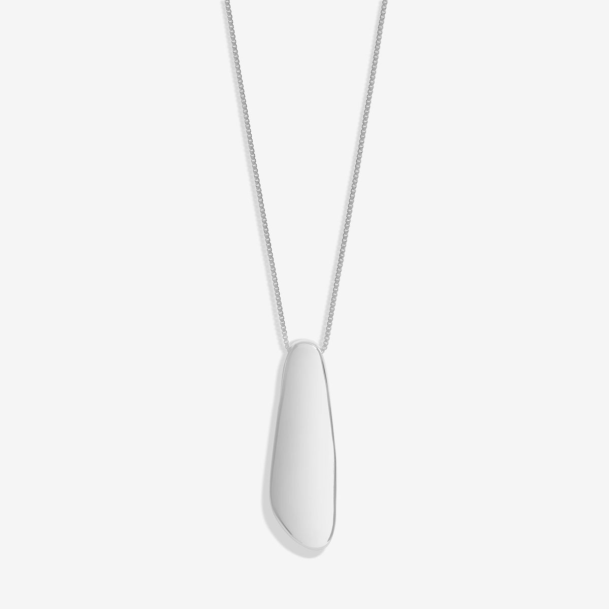 Jon Richard Silver Plated Long Polished Adjustable Pendant Necklace