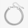Jon Richard Silver Plated Double Row Snake Chain Bracelet