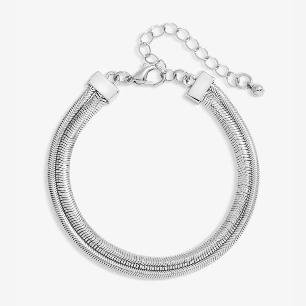 Jon Richard Silver Plated Double Row Snake Chain Bracelet