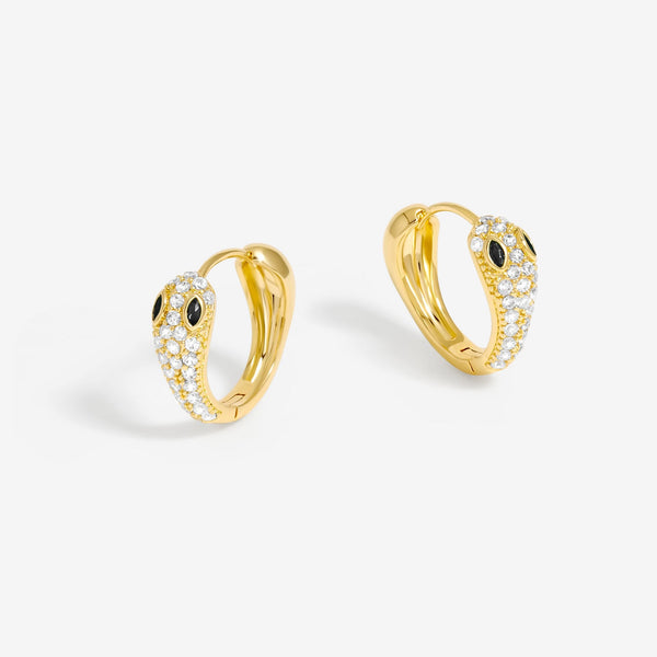 Jon Richard Gold Plated Snake Huggie Earrings