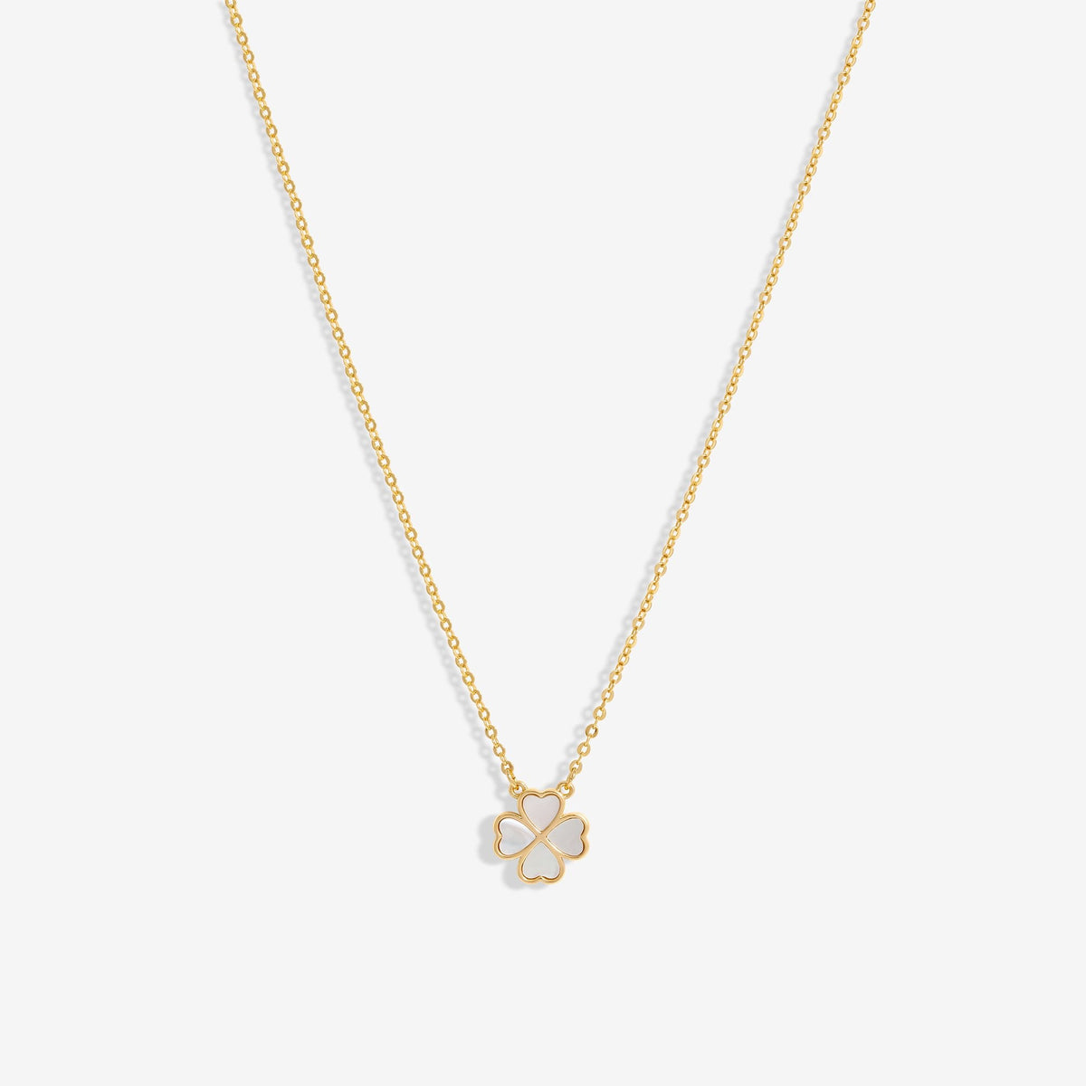 Jon Richard Gold Plated And Mother Of Pearl Heart Clover Pendant