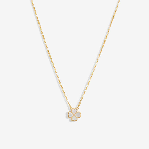 Jon Richard Gold Plated And Mother Of Pearl Heart Clover Pendant