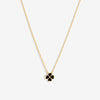 Jon Richard Gold Plated And Jet Heart Clover Pendant