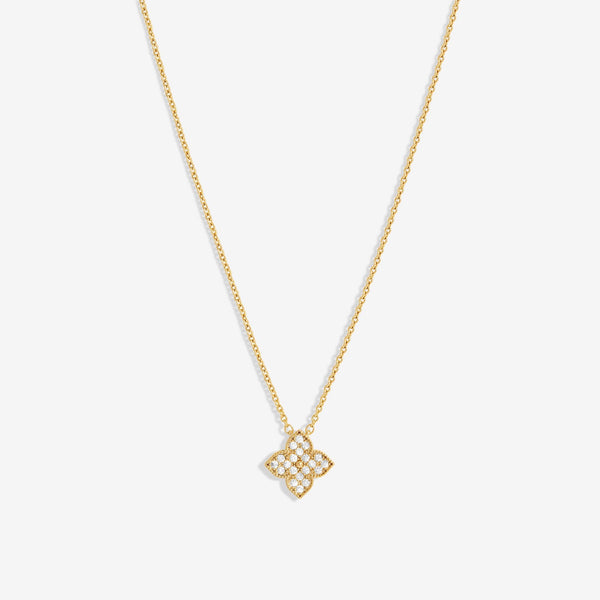 Jon Richard Gold Plated Pave Clover Pendant