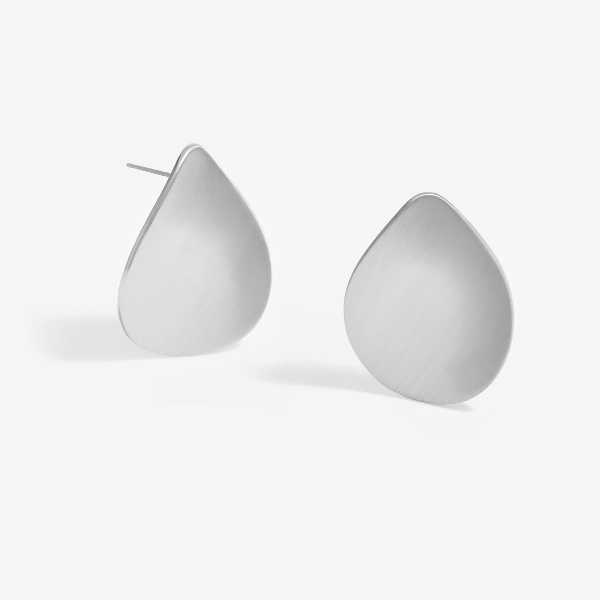 Jon Richard Silver Plated Brushed Earrings