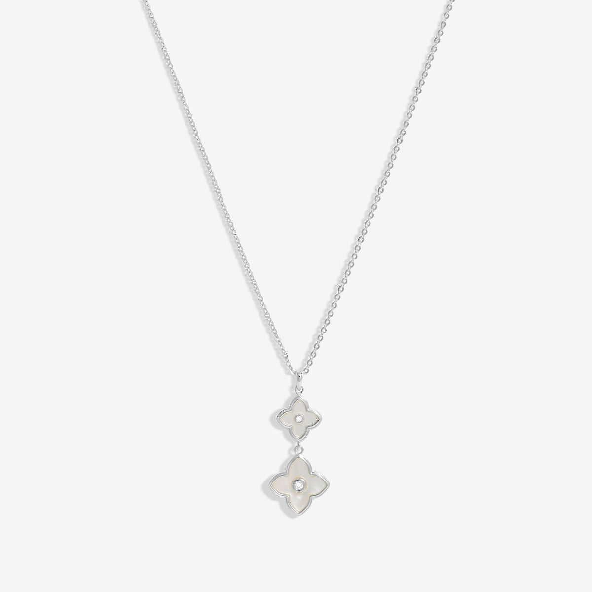 Jon Richard Silver Plated And Mother Of Pearl Clover Pendant