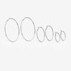Mood Silver Polished Large Hoop Earrings - Pack of 3