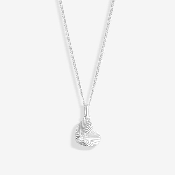 Simply Silver Sterling Silver 925 Polished Diamond Cut Heart Pendant