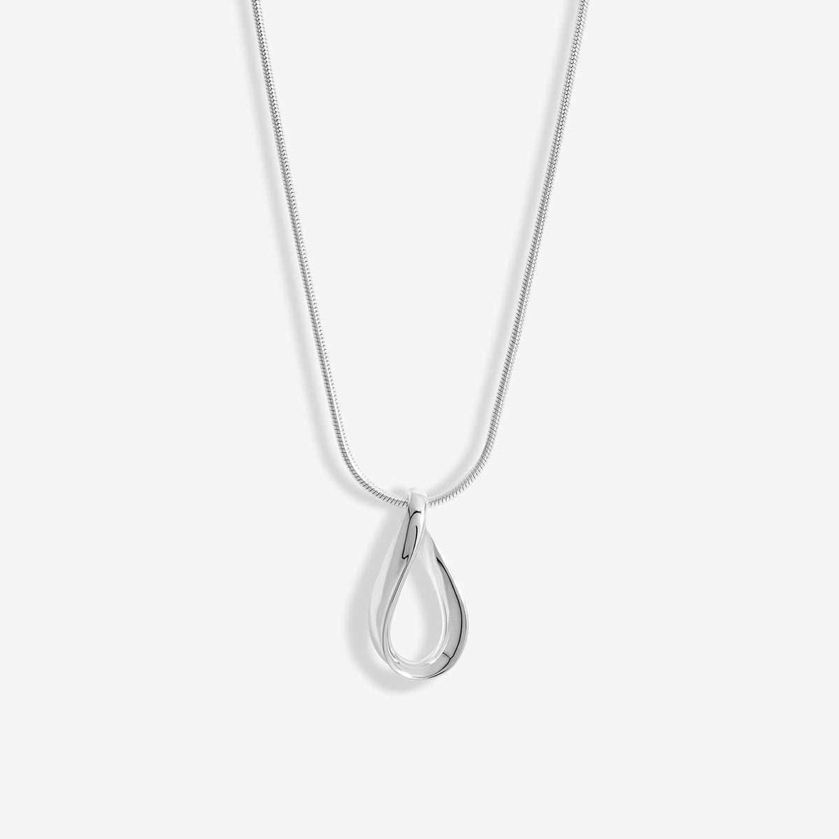 Simply Silver Sterling Silver 925 Polished Open Pear Drop Pendant