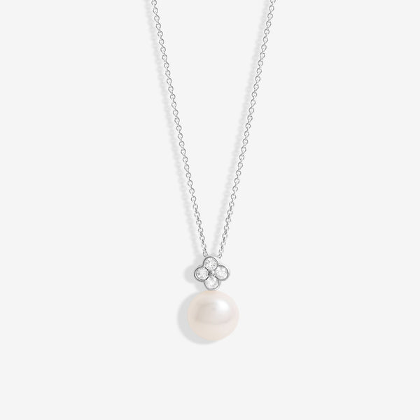 Simply Silver Sterling Silver 925 Clover And Pearl Pendant