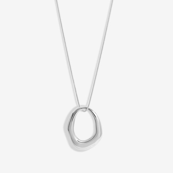 Simply Silver Sterling Silver 925 Polished Molten Open Pendant