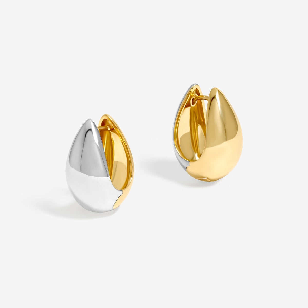 Jon Richard Two Tone Hoop Earrings