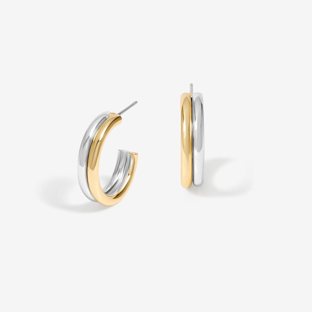 Mood Two Tone Hoop Earrings