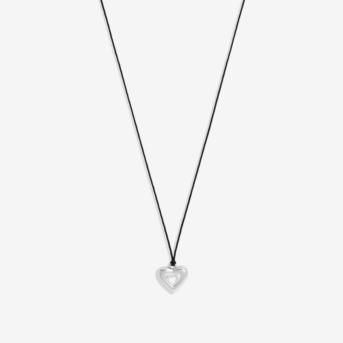 Simply Silver Sterling Silver 925 Cord Heart Pendant
