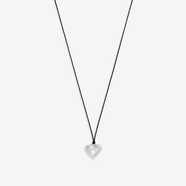 Simply Silver Sterling Silver 925 Cord Heart Pendant