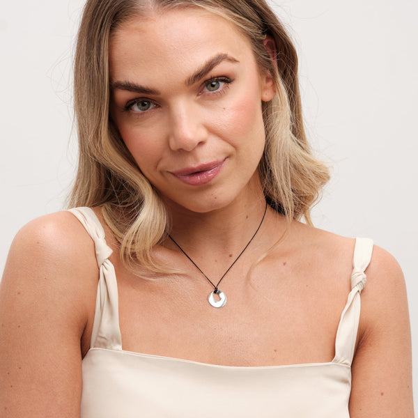 Simply Silver Sterling Silver 925 Cord Open Pendant