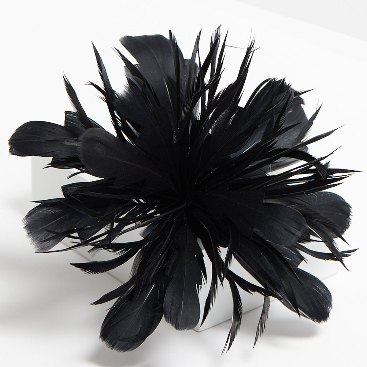 Jon Richard Black Statement Floral Clip Fascinator