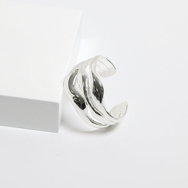 Jon Richard Silver Plated Multi Row Polished Cuff