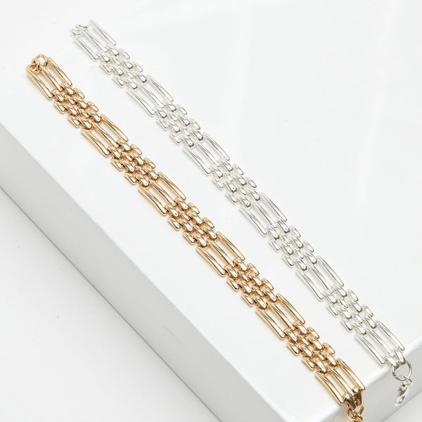 Jon Richard Silver Plated Gate Chain Bracelet