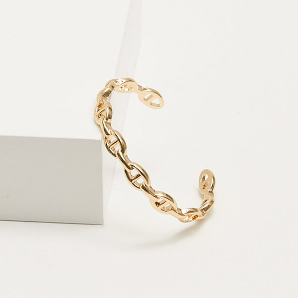 Jon Richard Gold Plated Polished Link Cuff