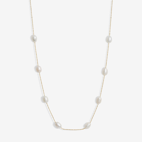 Jon Richard Gold Plated Fine Chain And Freshwater Pearl Necklace