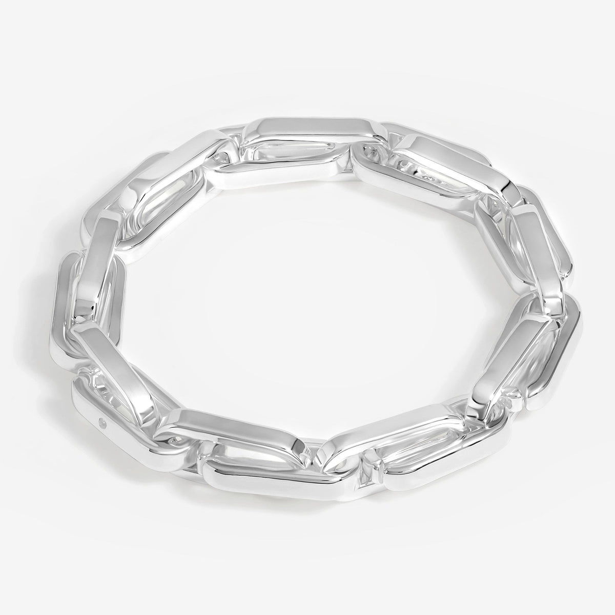 Jon Richard Recycled Silver Plated Chain Stretch Bracelet