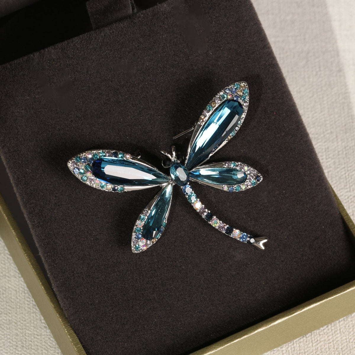 Jon Richard Dragon Fly Brooch - Gift Boxed