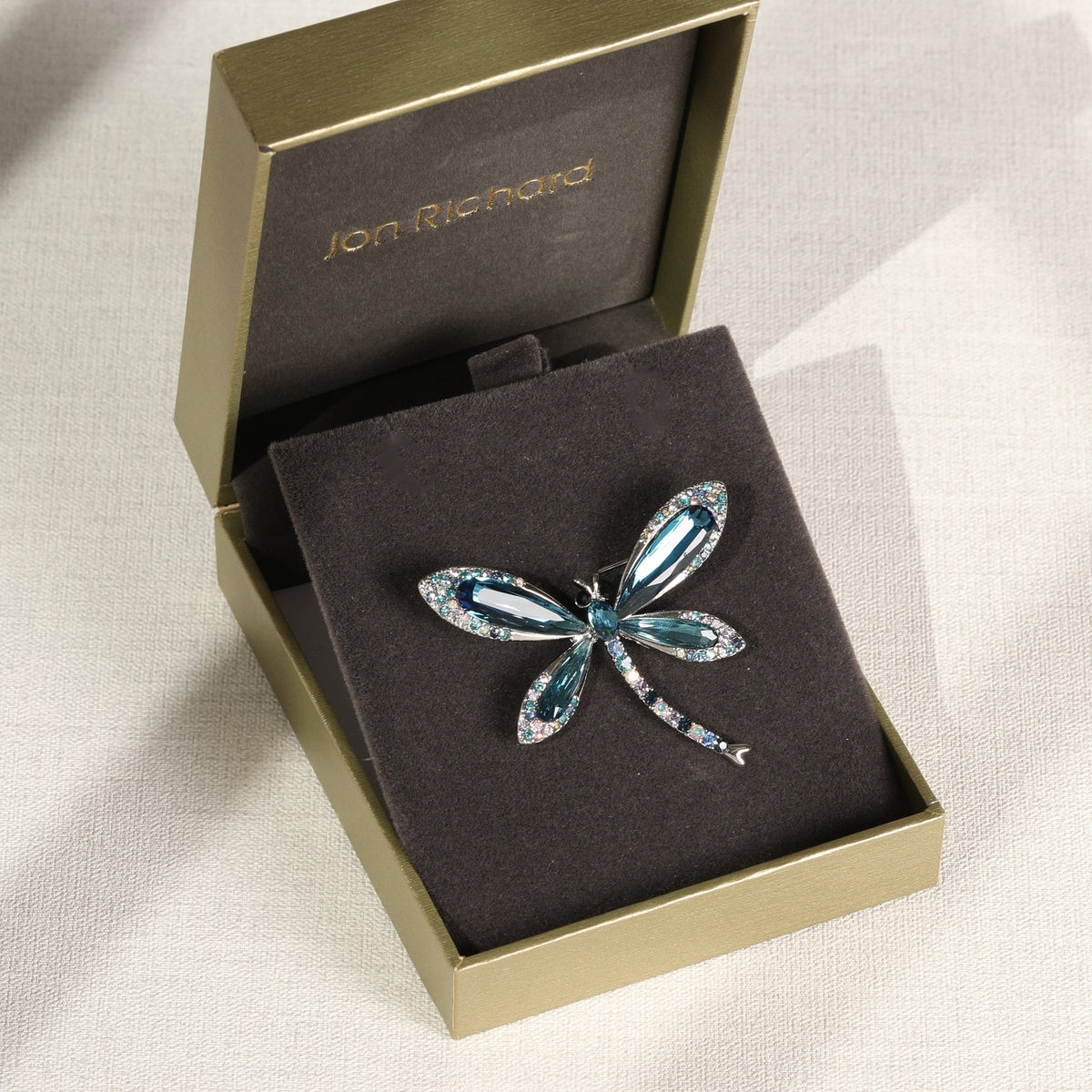 Jon Richard Dragon Fly Brooch - Gift Boxed
