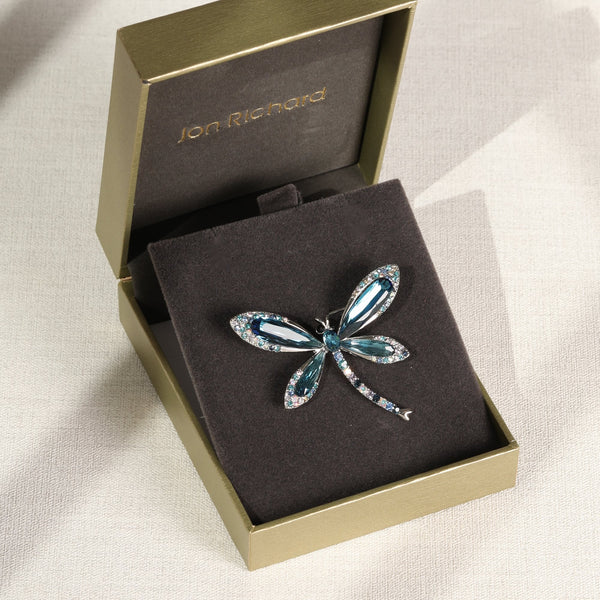 Jon Richard Dragon Fly Brooch - Gift Boxed