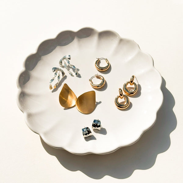 Jon Richard Gold Plated Brushed Earrings