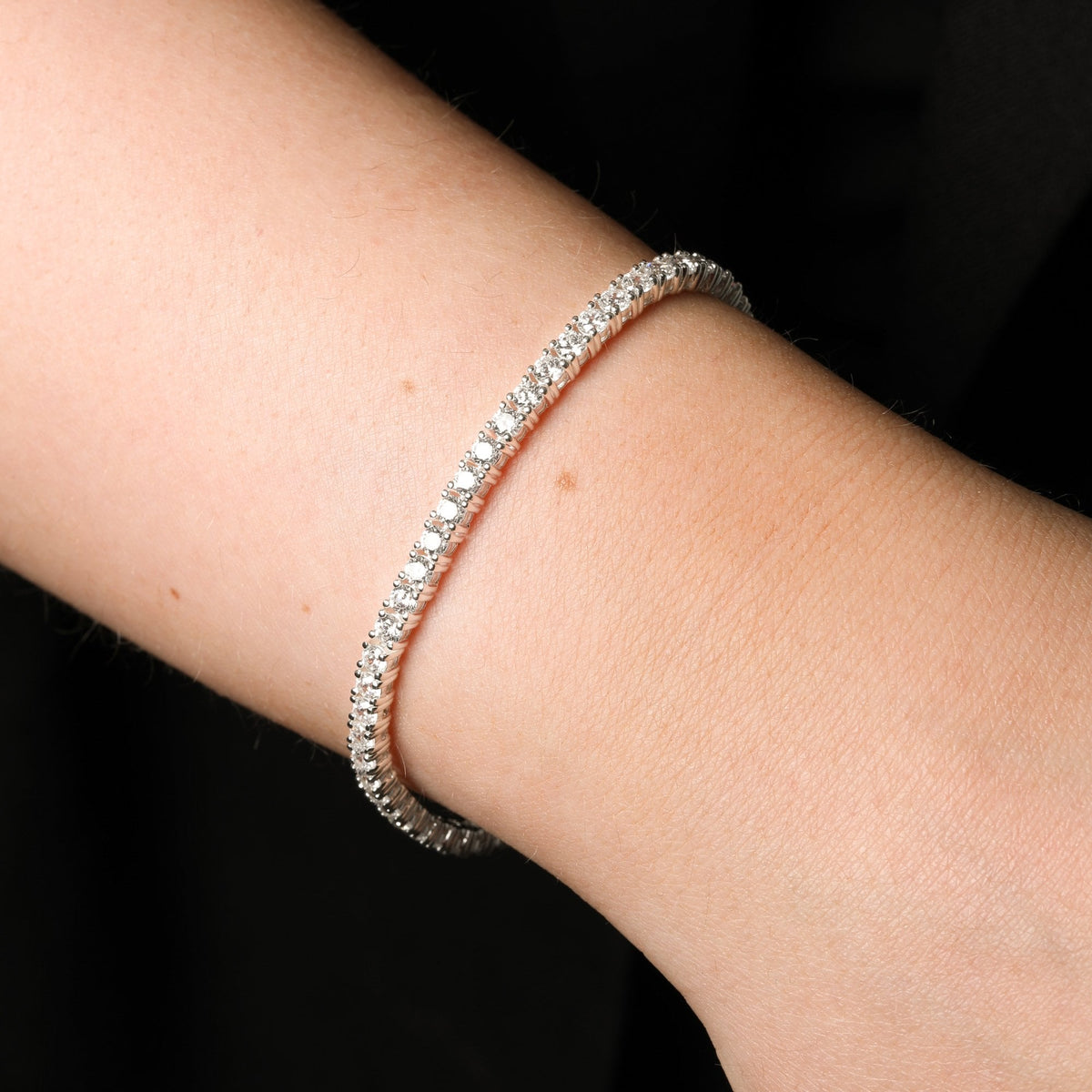 Sterling Silver 925 Cubic Zirconia Tennis Bracelet