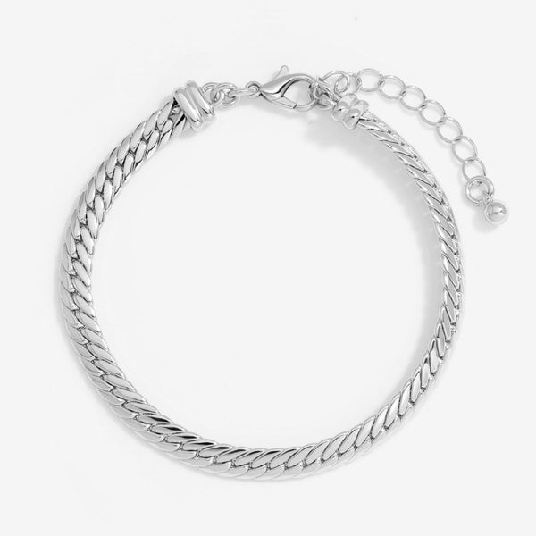 Jon Richard Silver Plated Herringbone Chain Bracelet