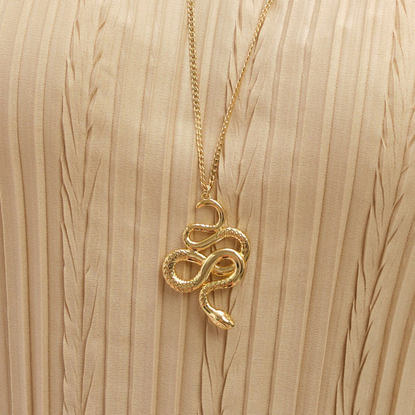 Jon Richard Gold Plated Snake Long Pendant