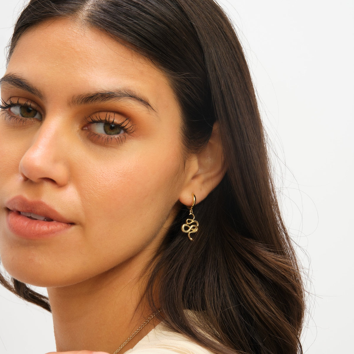 Jon Richard Gold Plated Snake Earrings