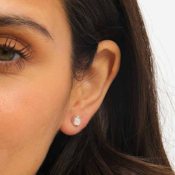 Simply Silver Sterling Silver 925 Polished Rose Stud Earrings