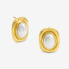 Jon Richard Gold Plated And Pearl Polished Earrings