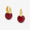 Jon Richard Gold Plated And Red Bead Earrings